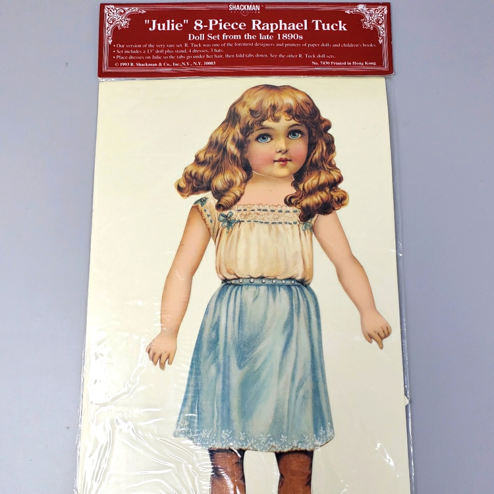 Vintage 8-Piece Raphael Tuck Paper Doll Set